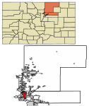 Adams County and Weld County Colorado Incorporated and Unincorporated areas Thornton Highlighted 0877290